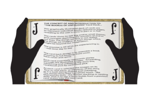 BOOKS OF UNFOLDING -open book intro wonderful card art